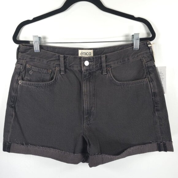 NWT ÉTICA‎ ETHICALLY MADE SKYLAR CUFFED SHORTS Earth Wash EW129179C Size 31 - Picture 2 of 13